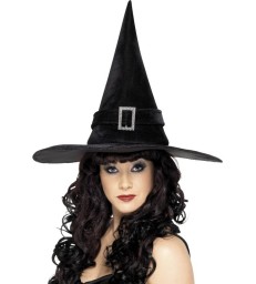 Witch Hat with Diamante Buckle