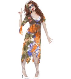 Zombie 60s Hippie Lady Costume