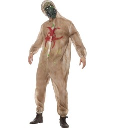 Zombie Biohazard Costume, Brown