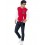 50s College Jock Letterman Jacket, Red