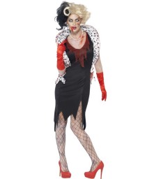 Zombie Evil Madame Costume, Black