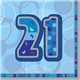 16 BLUE GLITZ LUNCH NAPKINS -21
