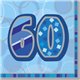 16 BLUE GLITZ LUNCH NAPKINS -60