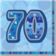16 BLUE GLITZ LUNCH NAPKINS -70