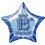 20'' PKG BLUE STAR PRISM 18 FOIL BALLOON