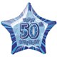 20'' PKG BLUE STAR PRISM 50 FOIL BALLOON