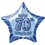 20'' PKG BLUE STAR PRISM 70 FOIL BALLOON