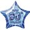 20" PKG BLUE STAR PRISM 90 FOIL BALLOON