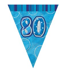 BLUE GLITZ 80 FLAG BANNER 9FT