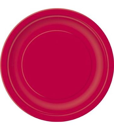16 RUBY RED 9" PLATES