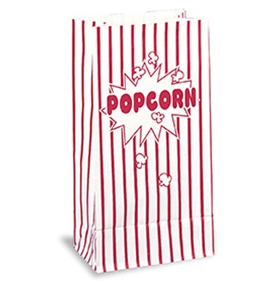 10 PAPER PARTY BAGS-POPCORN