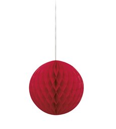 HONEYCOMB BALL 8" RED