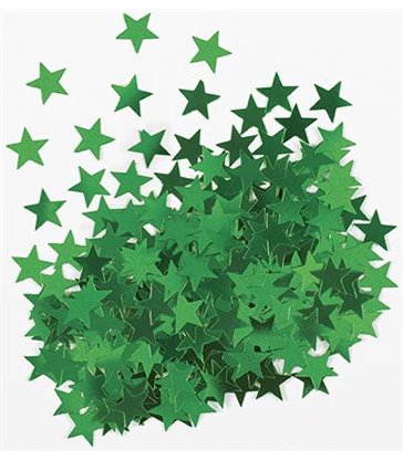 STAR CONFETTI .5OZ - GREEN