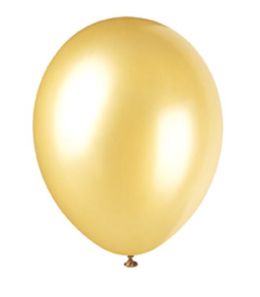 8 12'' PRL GOLD CHAMPAGNE BALLOONS