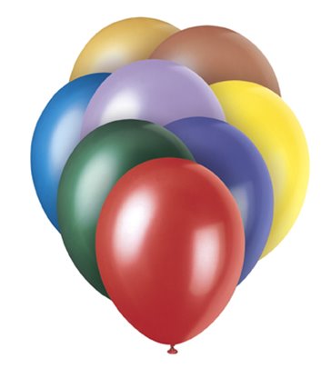 8 12" PRL ASSORTED BALLOONS