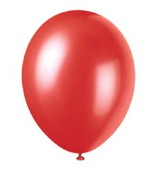 50 12" FLAME RED PEARLISED BALLOONS