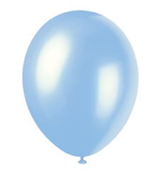 50 12" SKY BLUE PEARLISED BALLOONS