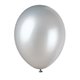 50 12" SHIMMERNG SILVER PEARLISED BALLOONS