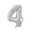 34" PKG SILVER GLITZ FOIL BALLOON-4