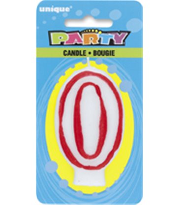 DELUXE NUMERL BIRTHDAY CANDLE 0