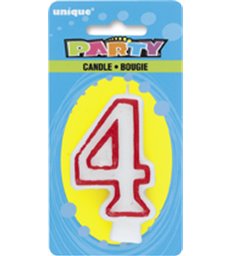 DELUXE NUMERL BIRTHDAY CANDLE 4