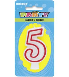 DELUXE NUMERL BIRTHDAY CANDLE 5