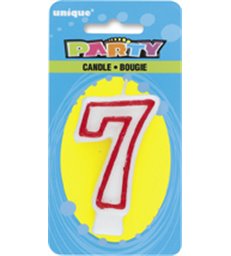 DELUXE NUMERL BIRTHDAY CANDLE 7