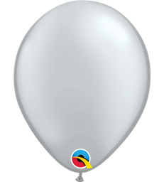 Pearl Silver Pack of 100 5" latex balloons