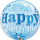 Birthday Blue Starburst Sparkle 22" balloon