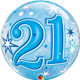 21 Blue Starburst Sparkle 22" balloon