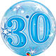 30 Blue Starburst Sparkle 22" balloon