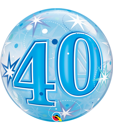 40 Blue Starburst Sparkle 22" balloon