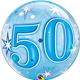 50 Blue Starburst Sparkle 22" balloon