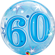 60 Blue Starburst Sparkle 22" balloon