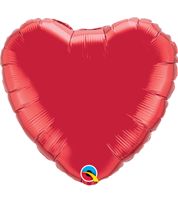 Ruby Red Heart 18" balloon