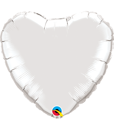 Silver Heart 18" balloon