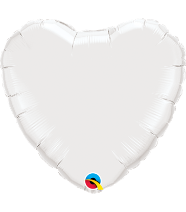 White Heart 18" balloon