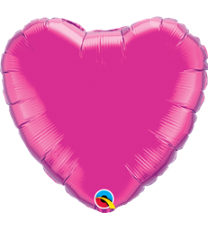 Magenta Heart 18" balloon