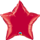 Ruby Red Star 20" balloon