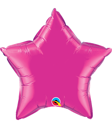 Magenta Star 20" balloon