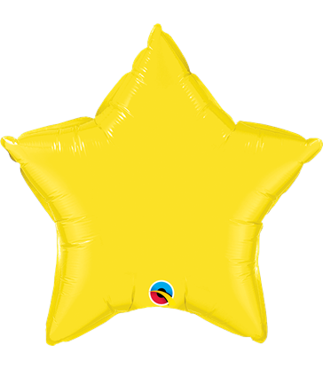 Yellow Star 20" balloon