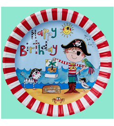 Pirate 8 Party Paper Plates