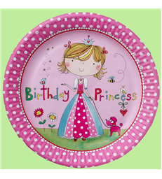 Princess 8 Party Paper Plates