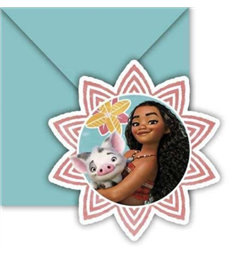 Disney Moana 6 Invitations & Envelopes