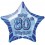 20'' PKG BLUE STAR PRISM 80 FOIL BALLOON