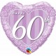 Happy 60th Damask Heart 18" balloon