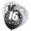 6 12'' BLACK GLITZ BALLOONS -16