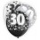 6 12'' BLACK GLITZ BALLOONS -30