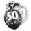 6 12'' BLACK GLITZ BALLOONS -50