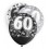 6 12'' BLACK GLITZ BALLOONS -60